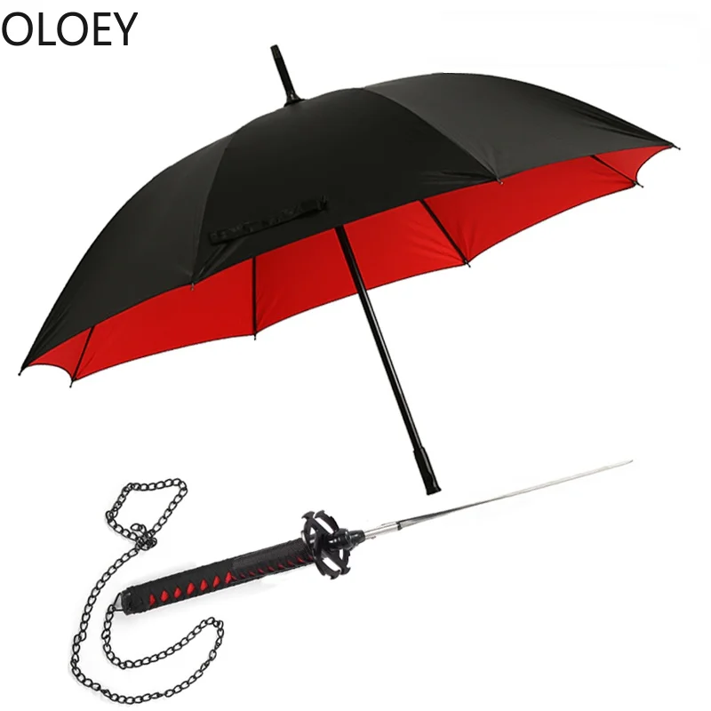 Windproof Beach Umbrella Luxury Ultralight Outdoor Parasol Women's Automatic Cane Umbrella Genshin Impact Account Samurai