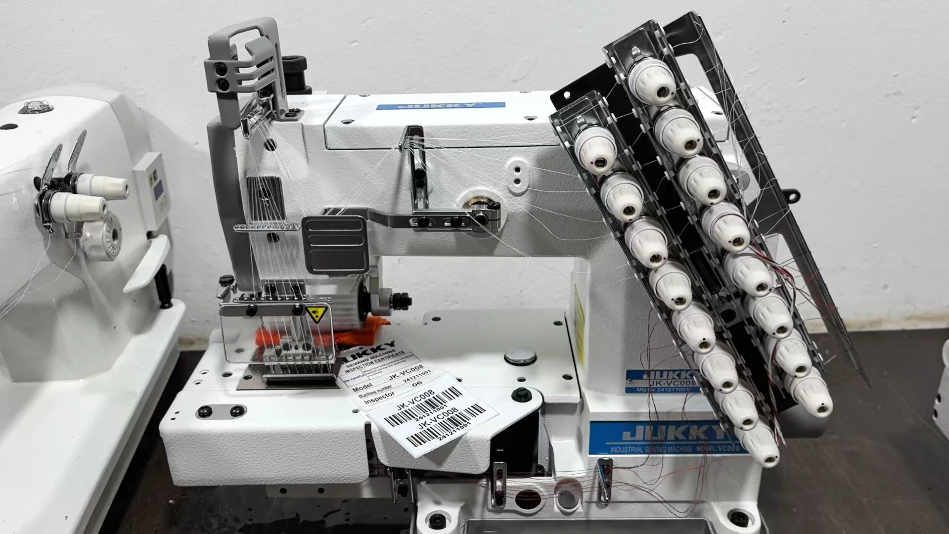 JUKKY VC008 Industrial Sewing Machine Multi-needle Cylinder Bed 12 Threads Manual Straight Stitch New for High Grade Clothes