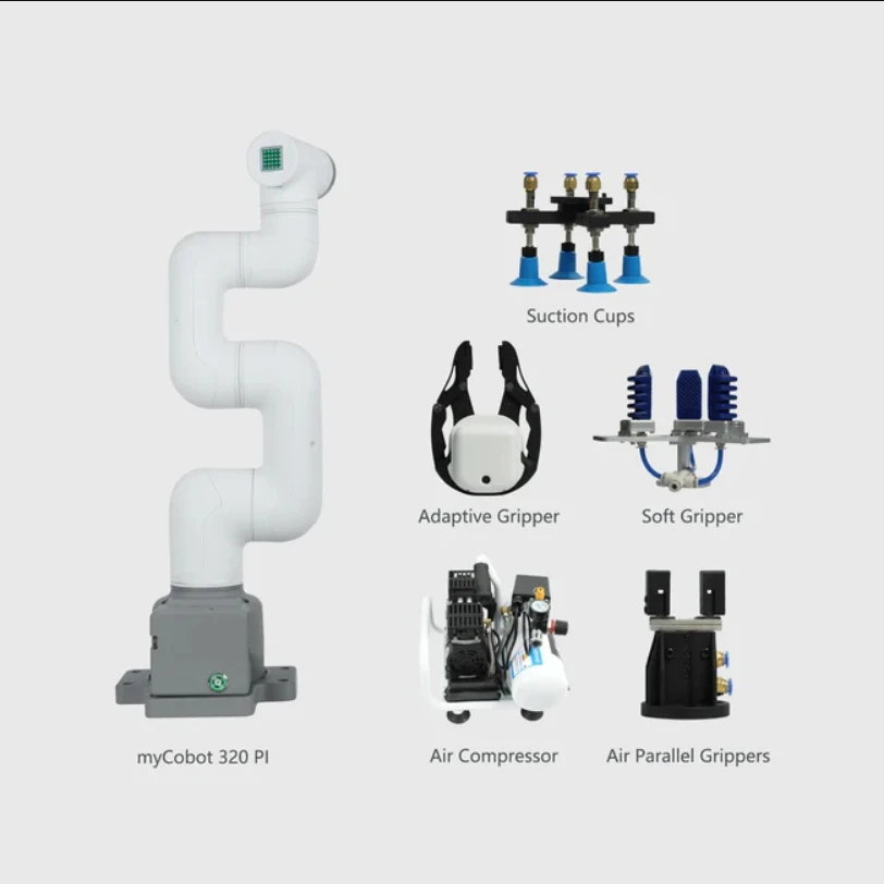 Elephant Robotics MyCobot 320 2022-todo en-uno Suite 6 Dof brazo robótico colaborativo (con Base plana)