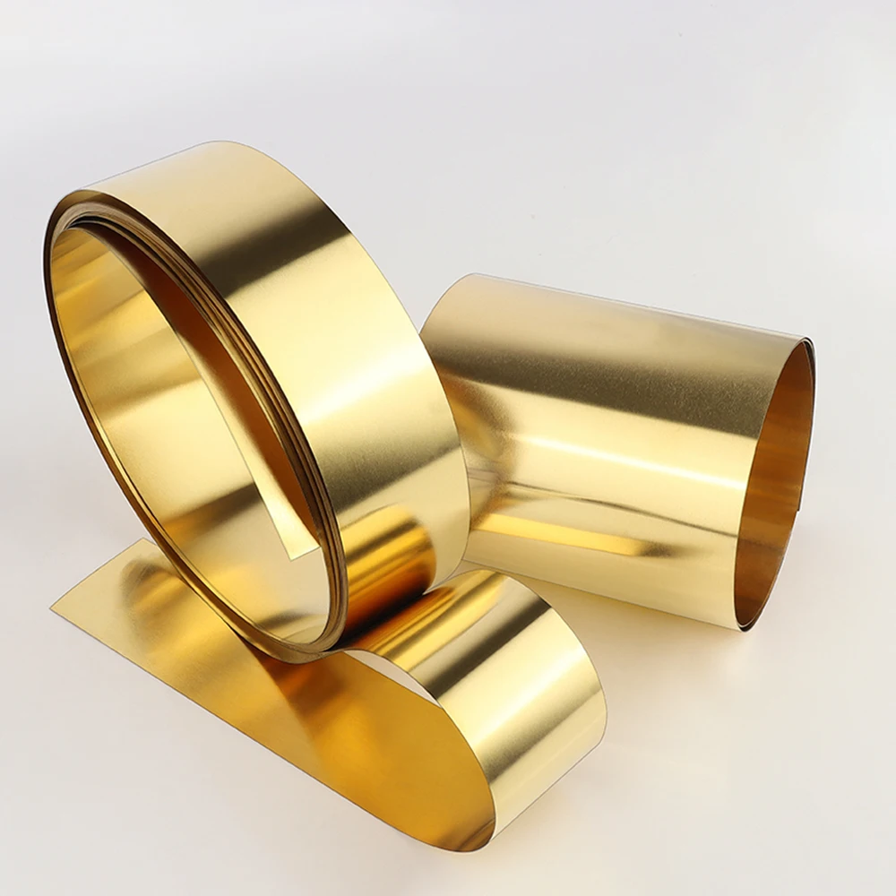 1 متر شريط نحاسي سمك الورقة 0.01/0.02/0.03-1 مللي متر عرض 10 مللي متر-300 مللي متر H62 النحاس الجلد النحاس معدن رقيقة ورقة احباط لوحة لفة #2