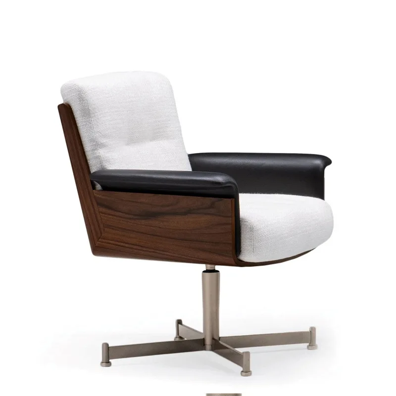 Italian Simple Luxury Office Chair Designer Executive Office Painted Back Panel Hotel Business Reception Conference Chair