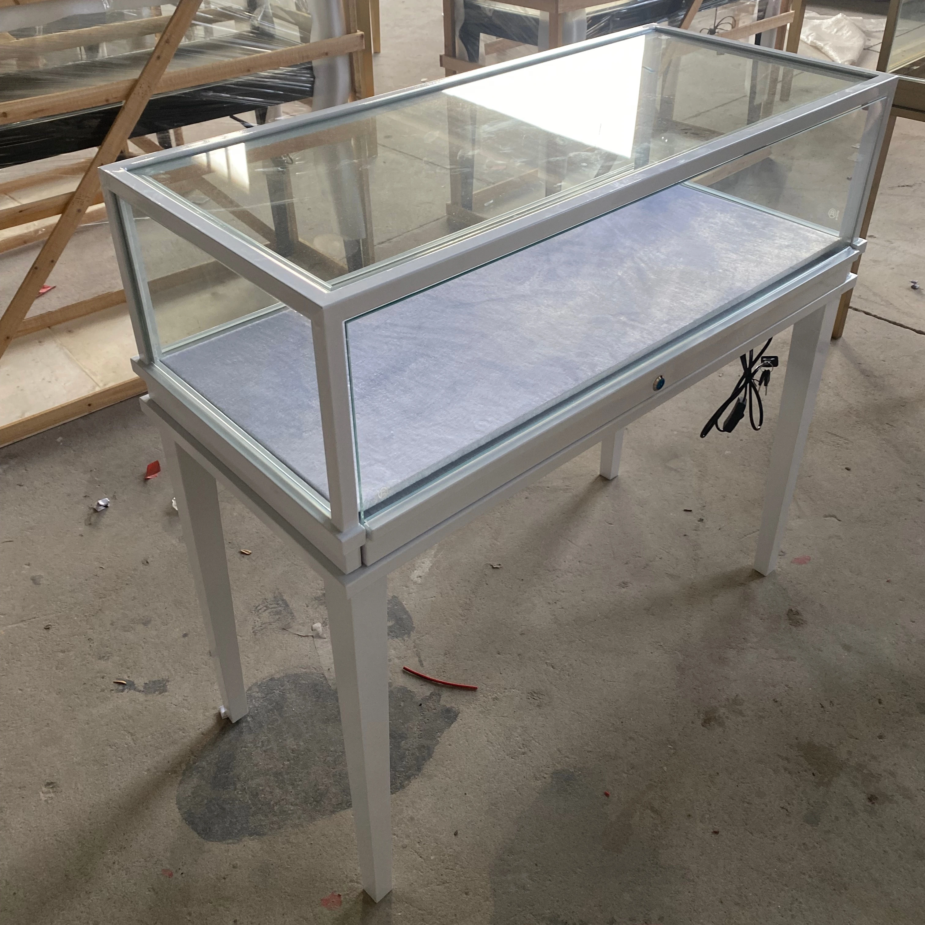 Custom.Hong Zhan Source Custom Detachable Jewelry Display Case Modular Assembly with LED Light for Retail Stores & Exhibitions