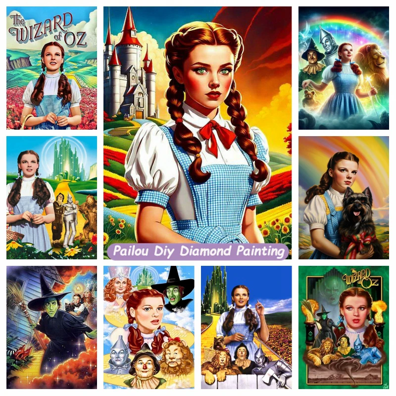 The Wizard Of OZ 5d Diamond Painting Kits Dorothy Gale Wicked Witch Enchanted Forest Art Full Cross Stitch Mosaic Home Decor