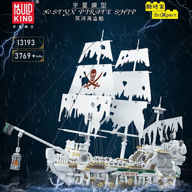 

Mold King Caribbean Ghost River Пиратский корабль для мальчиков Сборная игрушка в подарок 13193