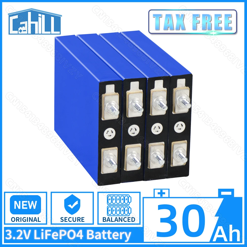 Grade A 30Ah Lifepo4 Battery New 3.2V Lithium Iron Phosphate Rechargeable batterie For DIY 12V 24V 48V Solar EV RV Boats Camping