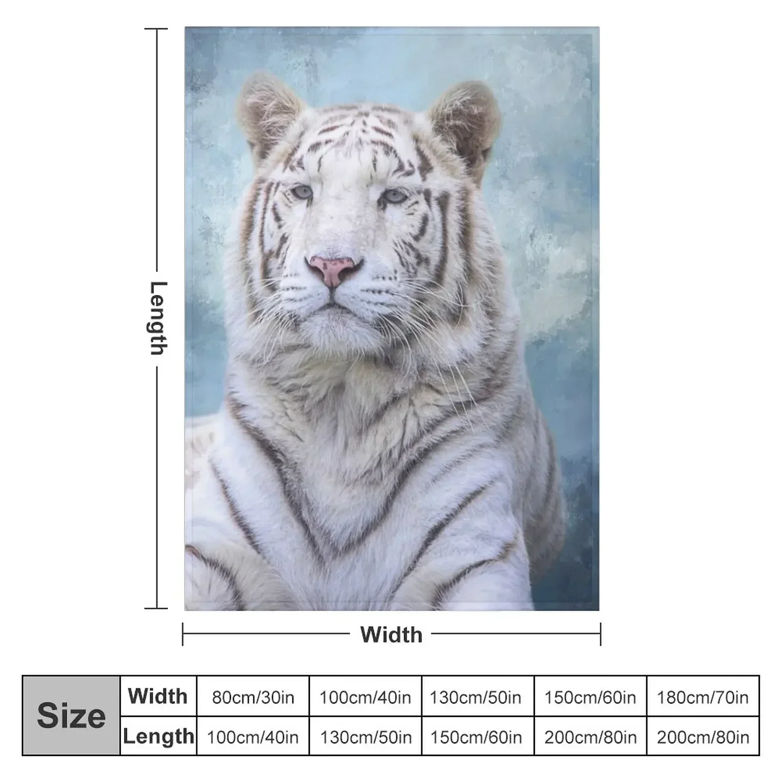 New White Bengal Tiger Throw Blanket christmas decoration Furry Softest Decorative Throw Tourist cosplay anime Blankets