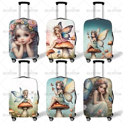 Cute Mushroom Fairy Pattern Luggage Cover Cartoon Mushroom Women Travel Accessories Suitcase Cover Trolley Case Protective Cover
