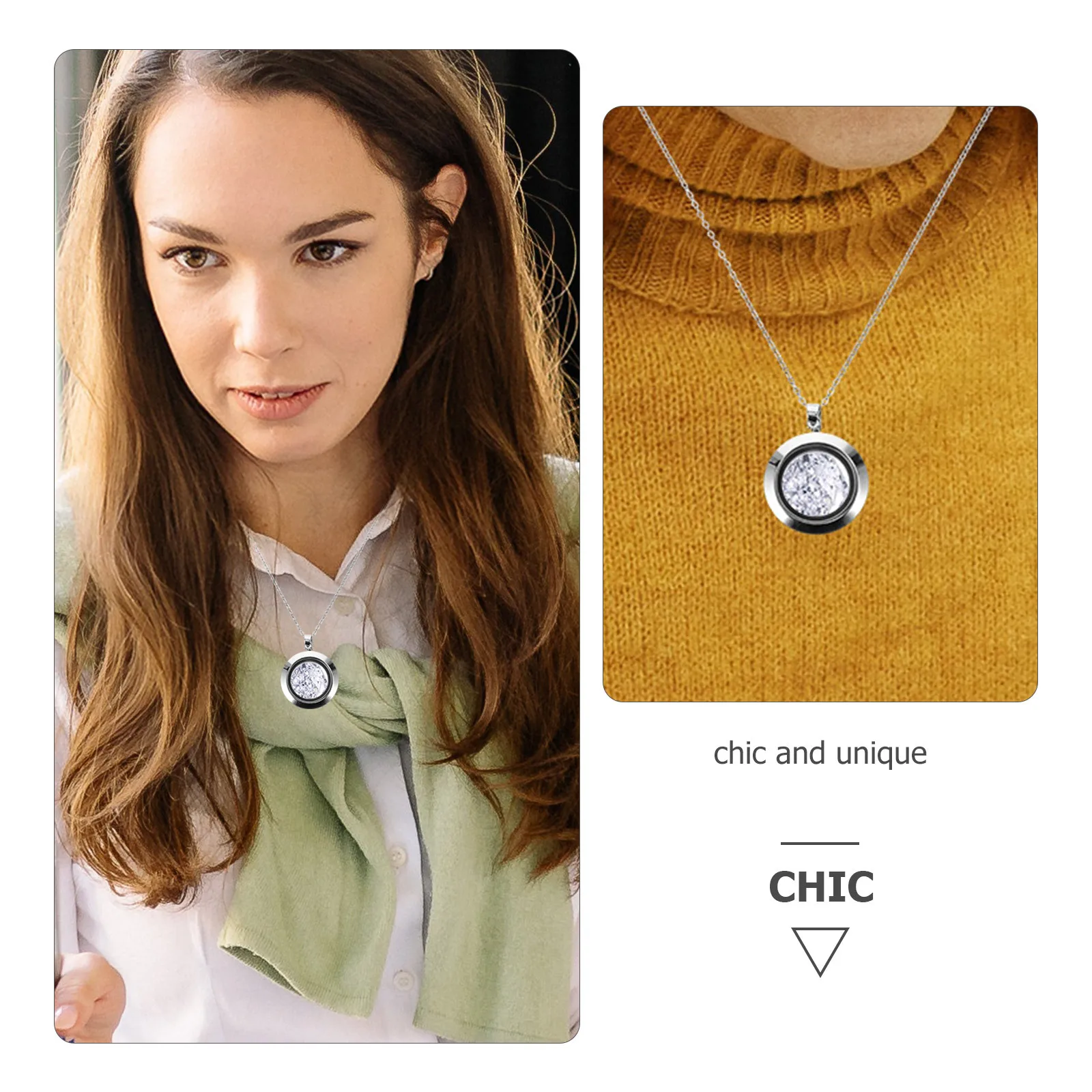 

Stainless Steel Metal Picture Frame Pendant Tray Round Photo Frame Charm for Jewelry Making Necklace DIY Craft