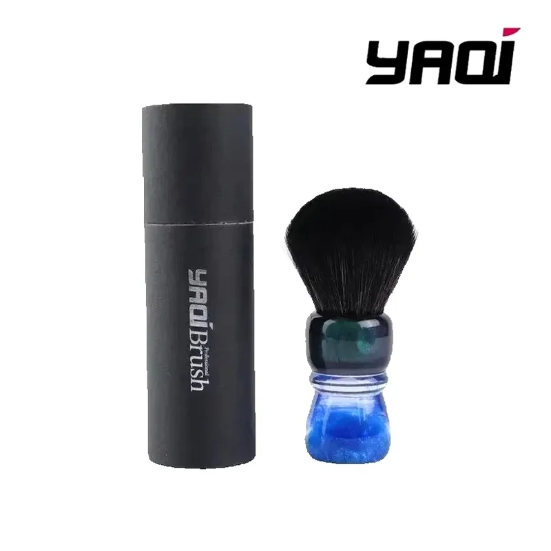 YAQI OCEAN Shaving Brush 28mm Synthetic Hair Resin Handle Collectibles Wet Shaving Brush Birthday Gift For Boyfriend Men
