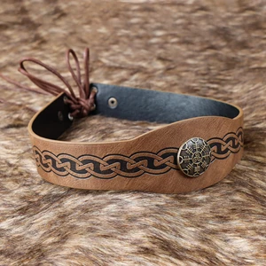 Viking retro korsan baskı birçok erkek deri PU celtic taç ve Rol Yapma Sahne aksesuarları ortaçağ Tacın ilk 10 satışı, ortaçağ, erkek-no. 7