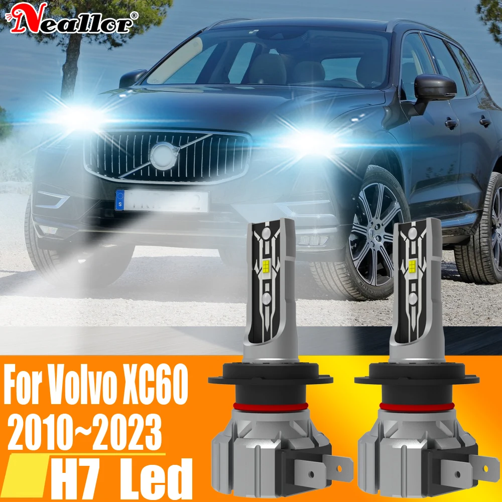 

2 шт., Автомобильные светодиодные лампы H7 12 В 55 Вт для Volvo XC60 2010 ~ 2023