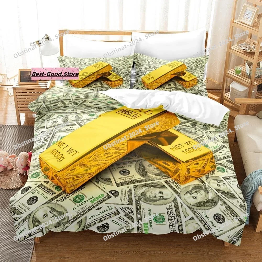 

Dollar Bedding Set Single Twin Full Queen King Size Bed Set Aldult Kid Bedroom Duvetcover Sets 3D Print Money bed sheet set