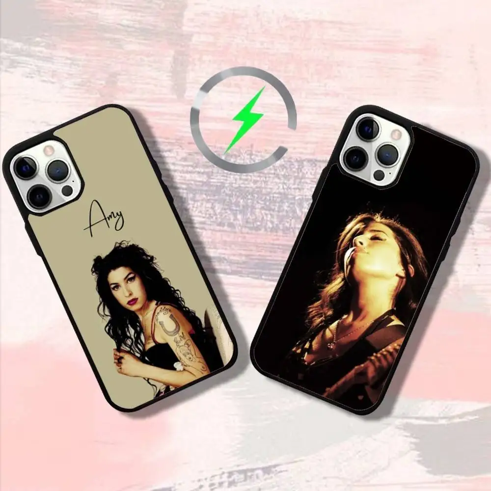 

Singer A-Amys W-Winehouses Phone Case For iPhone 16,15,14,13,12,11,Pro,Max,Plus,Mini,SE4,E Magnetic Magsafe Wireless Charging