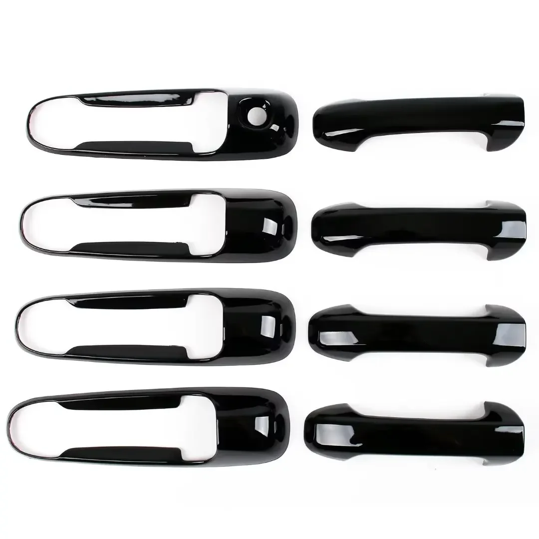 

ABS Glossy Black Outer Door Handle Cover For 2005-2011 Dodge Dakota Durango 4-Door Car 8pcs