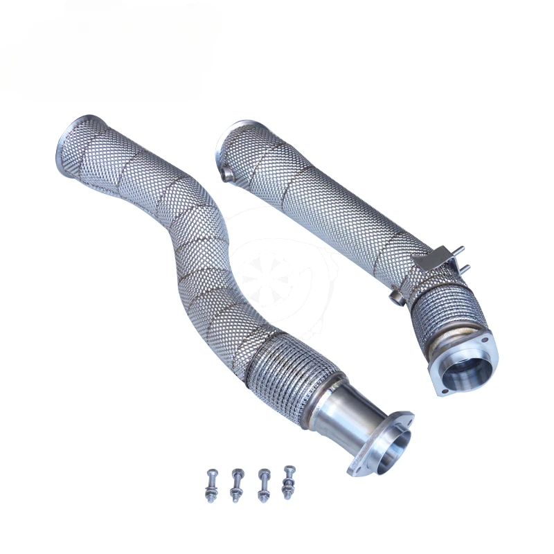 Exhaust Downpipe For X3M X4M F97 F98 3.0T S58 2019+ with heat shield