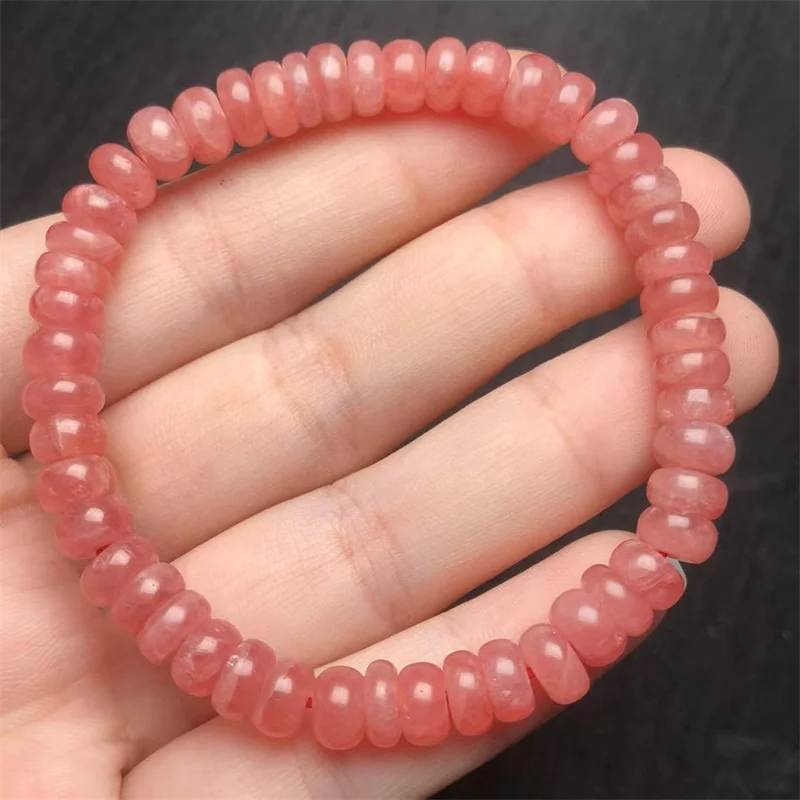 Natural Red Lace Agate Bracelet String Charms Handmade Fortune Energy Woman Amulet Jewelry Gift 1PCS