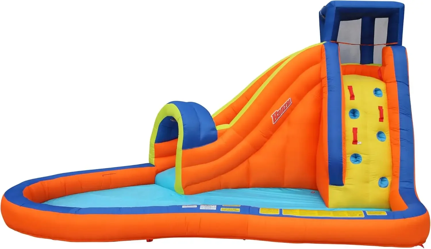 

BANZAI Pipeline Water Park Toy, Length: 14 ft 7 in, Width: 9 ft 6 in, Height: 7 ft 11 in, Inflatable Outdoor Backyard Water Slid
