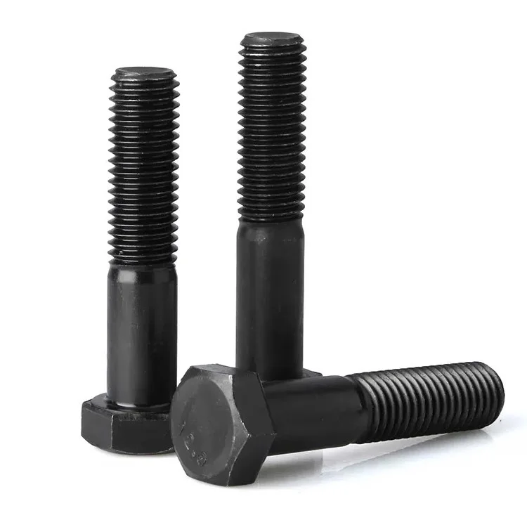 M4 M5 M6 M8 M10 M12 M14 M16 Half Tooth Black Grade 12.9 Steel External Hexagon Bolts Hex Head Screws