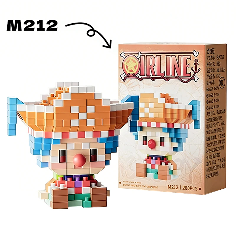 Anime Building Block Chopper Buggy Assembly Micro Building Block Zoro Robin Character Model Mini Bricks Figure Toys for Gift view 5