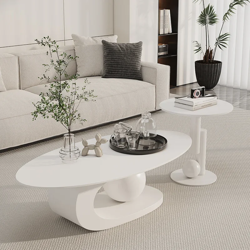 Cream Coffee Centerpiece Rock Tables Living Room Modern Simple Table Side Center Coffe Designer Rooms Home Mesas Furnitures