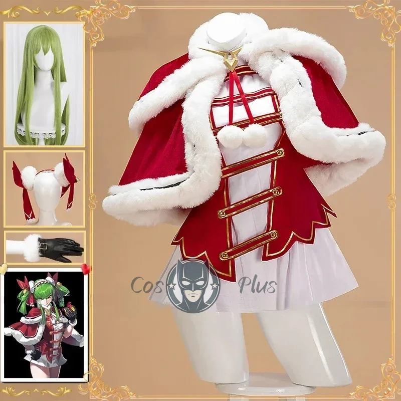 أنيمي كود Geass C.C. شعر مستعار كوسبلاي C2 كود Geass: قفازات Lelouch of the Rebellion هيرباند زي عيد الميلاد وعيد الميلاد #1