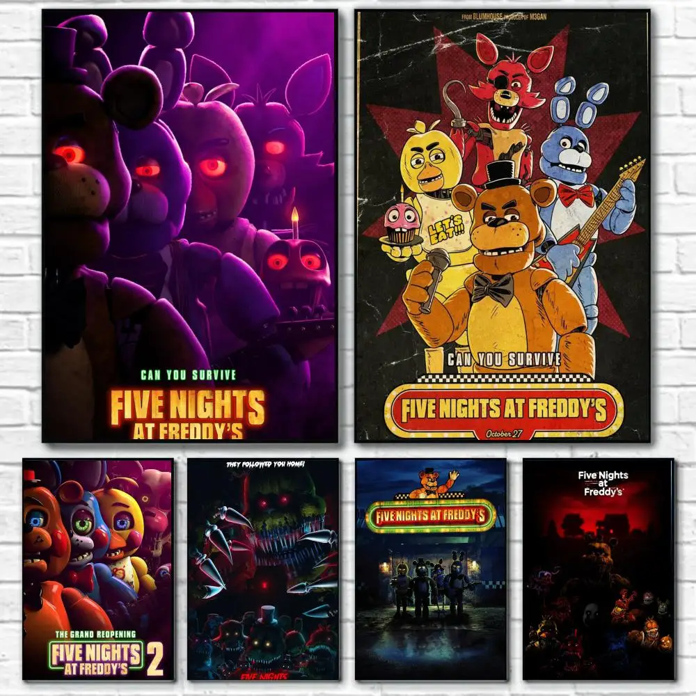 F-Five N-Nights At Freddy's Poster Canvas painting with prin
