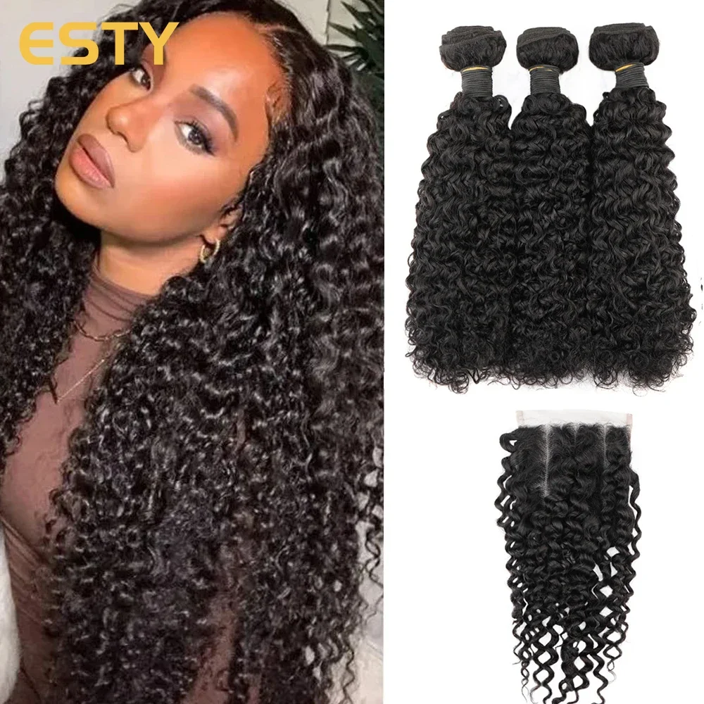 

Mongolian Curl Bundles with Closure Brazilian Remy Hair 4x4 Lace Closure Pixie Curly Weave Bundles with Closure Human Hair