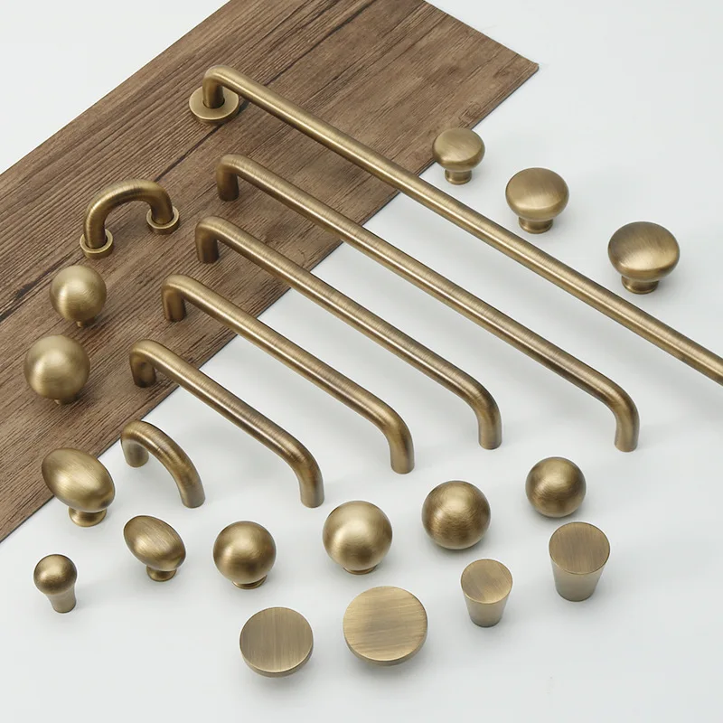 미니멀리즘 청동 가구 손잡이 옷장 주방 찬장 옷방 침대 옆 작은 캐비닛 손잡이 장식용 노브