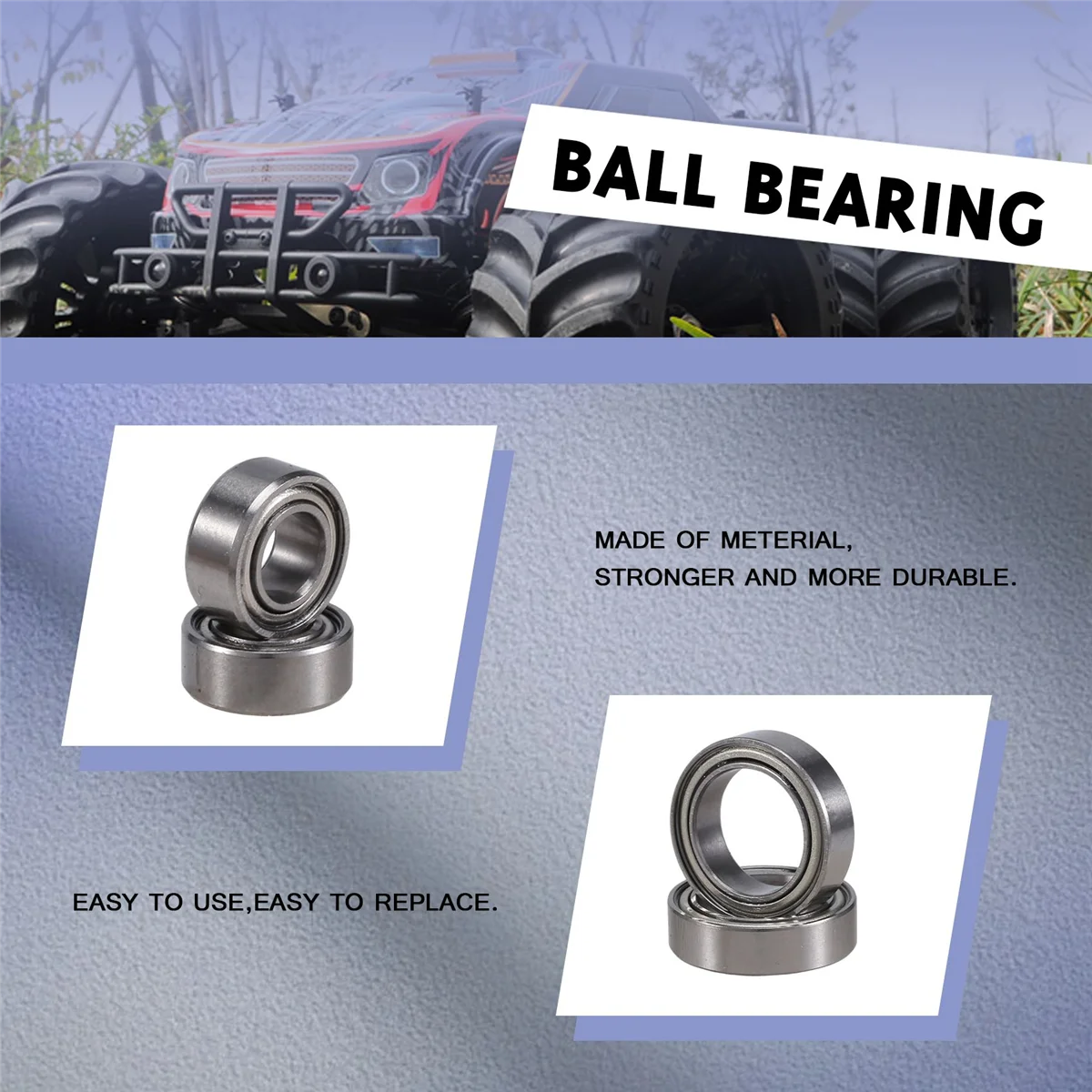 

AA26P, комплект шарикоподшипников BE001 BE002 BE003, 20 шт., для JLB Racing CHEETAH 11101 21101 J3 Speed 1/10, запасные части для обновления радиоуправляемого автомобиля