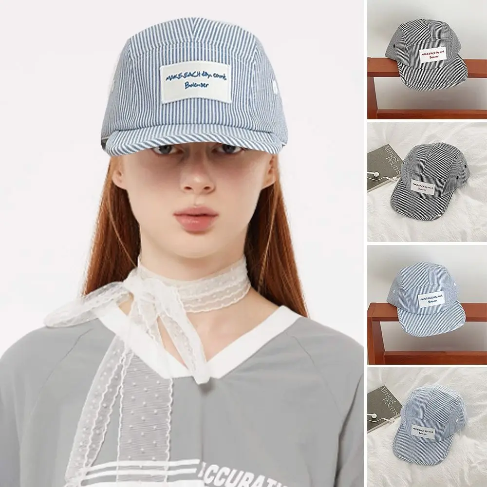 قبعة بيسبول جيدة التهوية بخطوط للرجال والنساء ، هيب هوب ، قبعة شمس قابلة للتعديل ، واقي غير رسمي ، الربيع والصيف