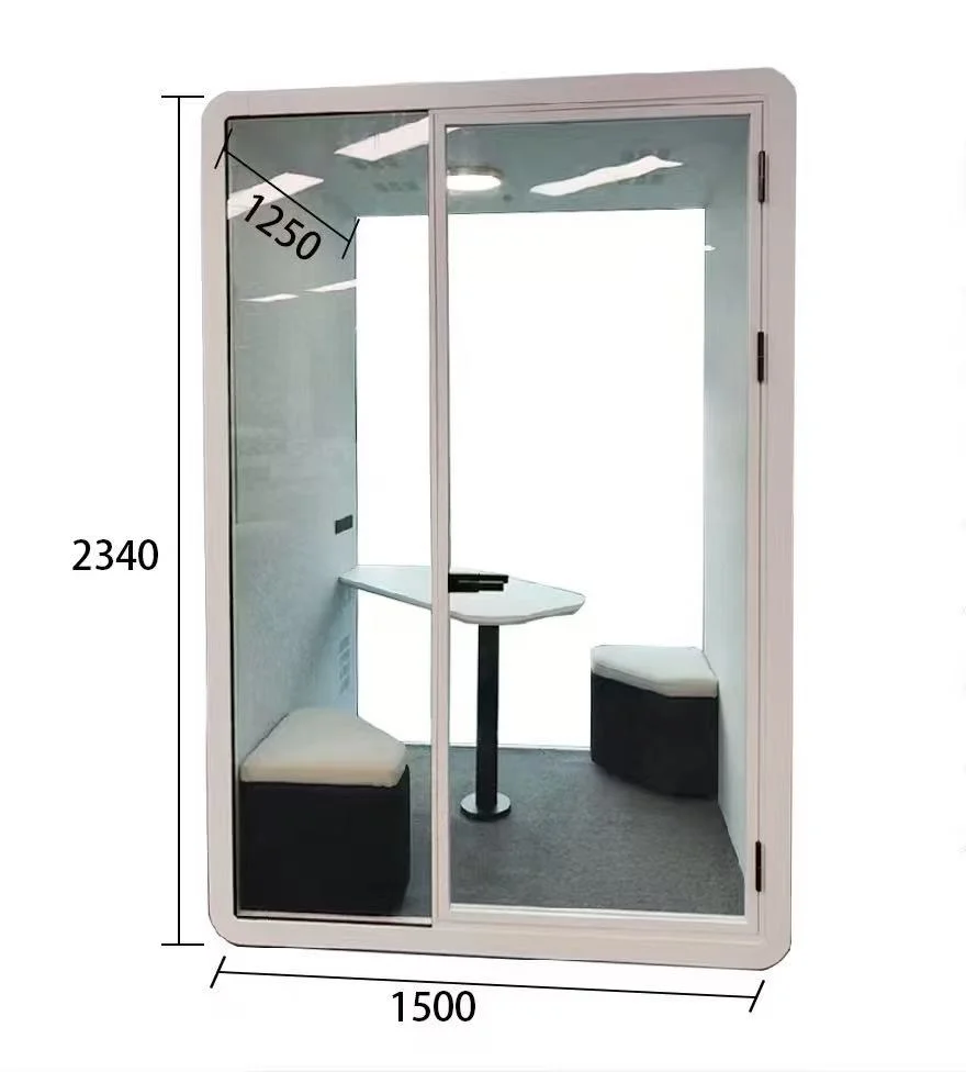 Any Size Custom High Quality Indoor Portable Soundproof Office Pod Silent Privacy Stable Easy Install Meeting Work Booth