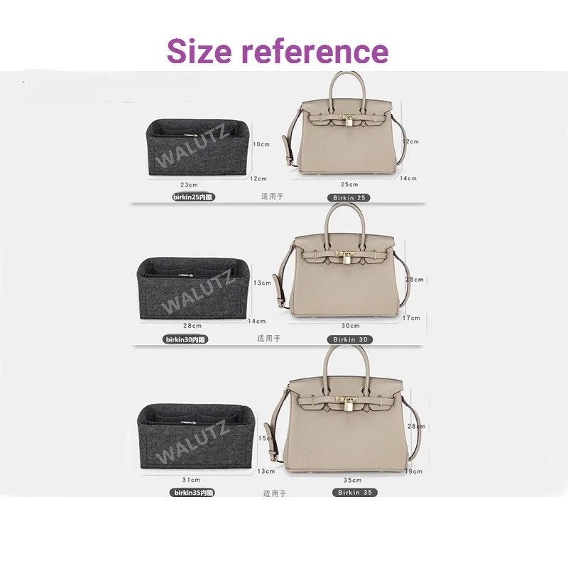 【Only Sale Inner Bag】Bag Organizer Insert For HER Mers Birkin Handbag Organiser Divider Shaper Protector Compartment Inner