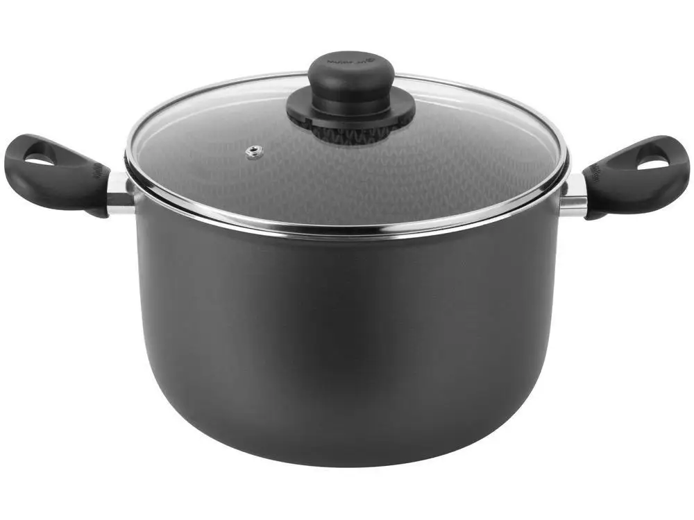 ふた付き焦げ付き防止アルミ大皿グルメグレー58リットル22cm