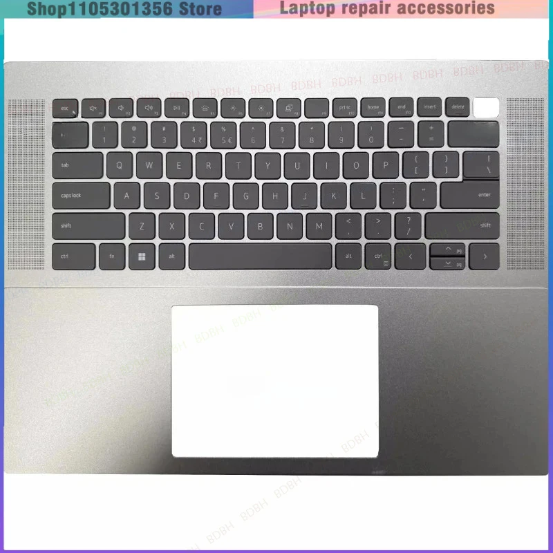 New Keyboard For Inspiron 16pro 5620 5625 Laptop Palmrest Upper Cover Case with US Layout Keyboard Backlit Silver Shell 0HJ5PC