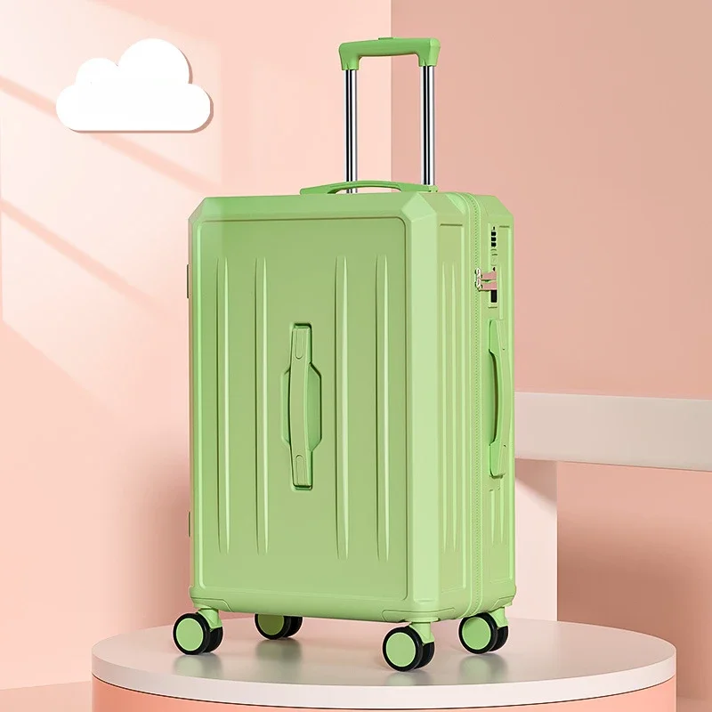 Rolling Luggage Travel Suitcase Unisex Trolley Box 20 24 Large Capacity Suitcase Travel Boarding Password Suitcase Cup Holder