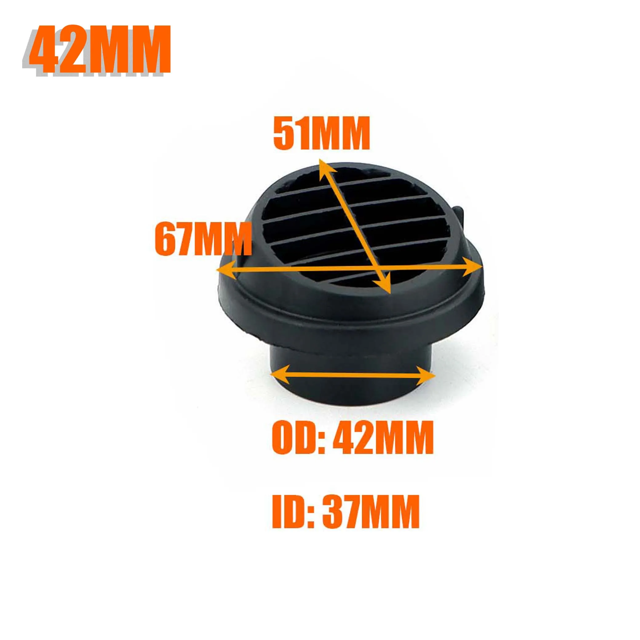 4PCS 42mm Mini Air Vent Ducting Piece Duct Pipe Outlet Rotatable Diesel Parking Heater For Car Truck VAN Camper Garage Type B