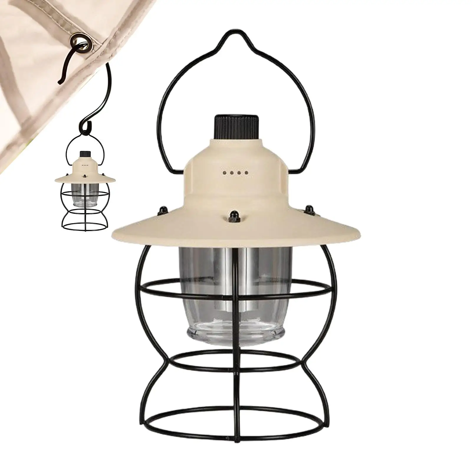 فانوس عتيق مزخرف، 3 أوضاع إضاءة LED ريترو لشرفة فناء الحديقة، إضاءة محيطة داخلية خارجية لهدية عيد الميلاد