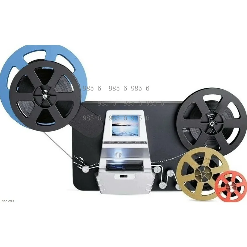 8mm Film to Digital Converter Portable Film Scanner with 5 Inch Reel Compatibility