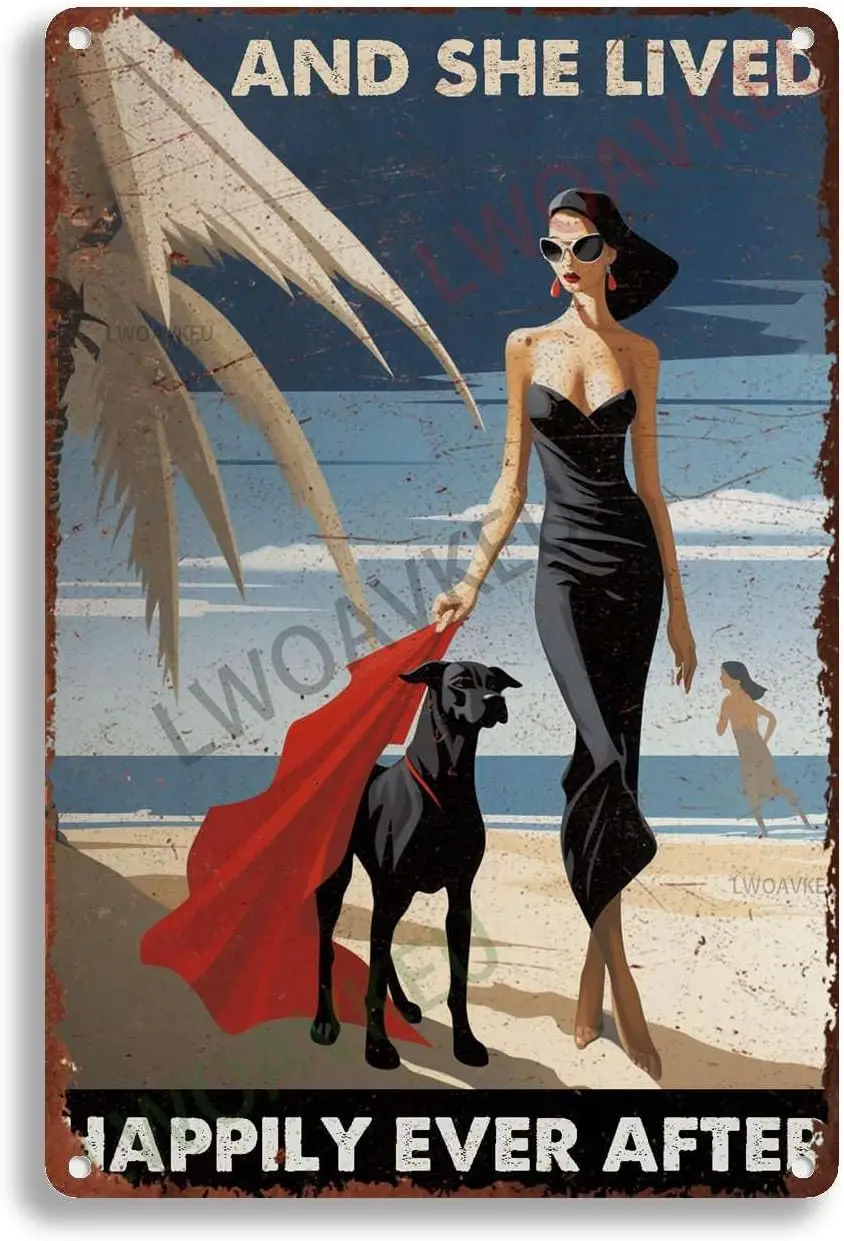 Aluminum Tin Signs She Lived Happily Ever After For Garage Cafe Office Kitchen Home Bar 8.00