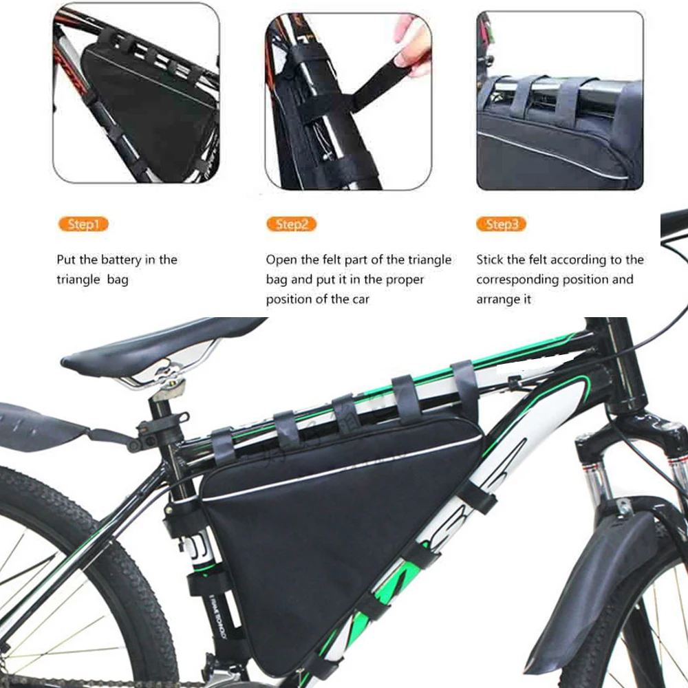 Triangle Battery Bag Mountain Bike Triangle Tube Frame Bag Case Battery MTB Storage Protect Triangular Lithium Battery Bag