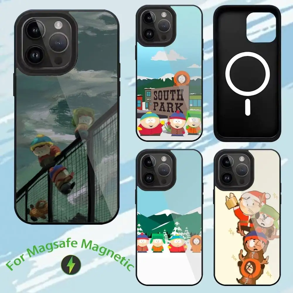 

S-South P-Park Phone Case For iPhone17,16,15,14,13,12,11,Plus,Pro,Max For Magsafe Wireless Charging case