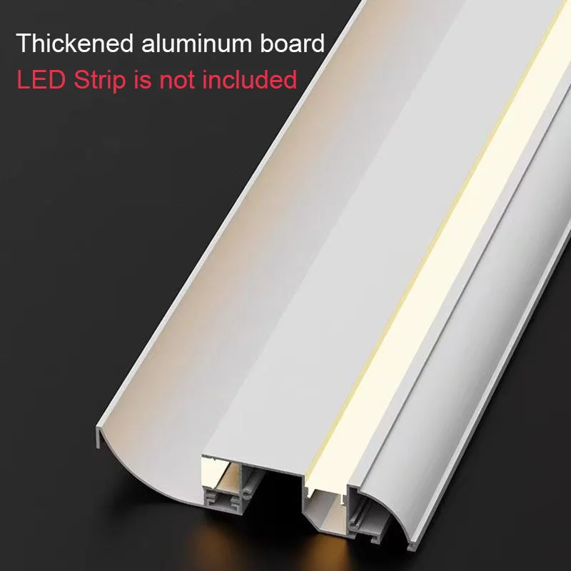 1m Top Corner Extrusion Aluminum Profile For Ceiling Lighting LED Channel Diffuser Housing Double Eyelid Linear Lamp