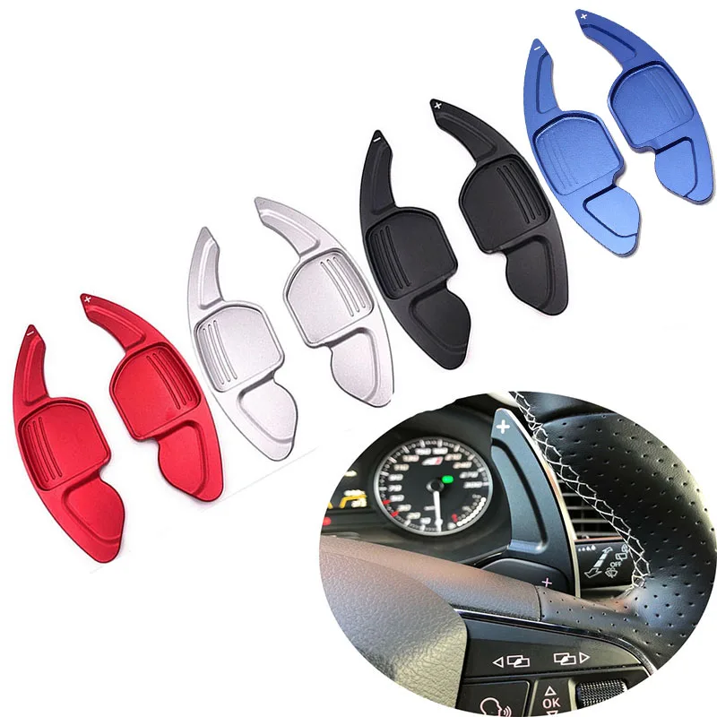 

For AUDI A3 S3 A4 B8 A5 S5 A6 S6 A8 R8 Q5 Q7 TT Car Steering Wheel Shift Paddles Extend DSG Gear Speed Stickers Car Accessoriy