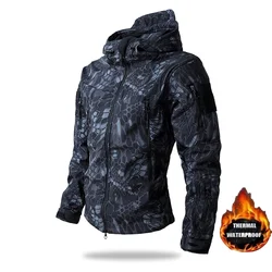 Winter Military Shark Skin Soft Shell Jackets Men Polar Fleece Warm Tactical Jacket Hiking Hunting Waterproof Male Outdoor Coat