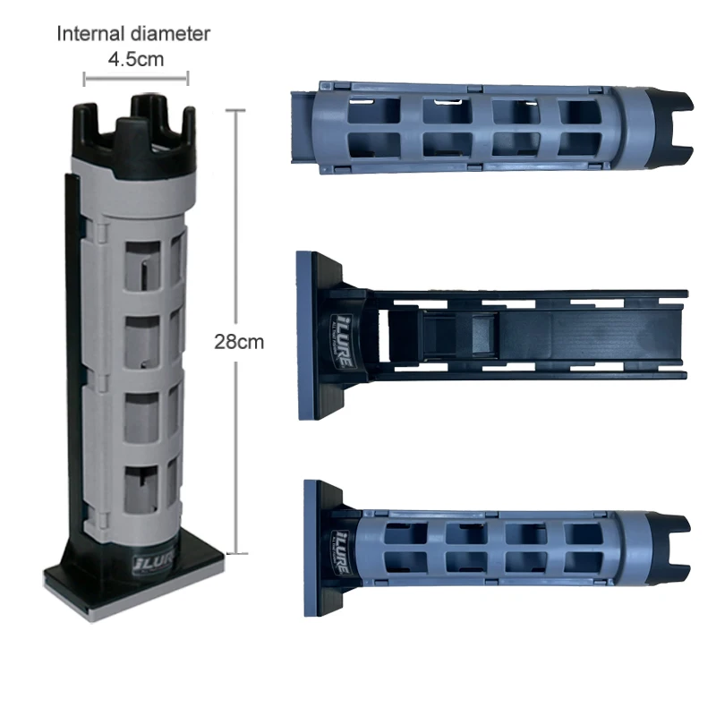 Multifunctional Barrel Holder Detachable Portable Fishing Box Rod Stand Fishing Box Rod Barrel Holder Fishing Box Pole Accessory