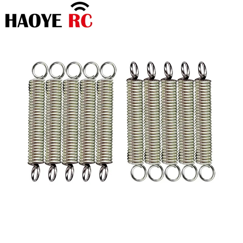 

Haoye 10pcs Steel Dual Hook Small Tension Spring Hardware Wire Diameter 0.8mm Length 35mm For RC Airplane Model Parts Accessory