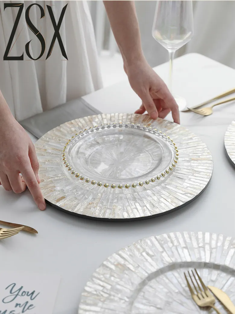 Thermal Insulation Mat Creative Shell Dining Table Mat French Premium Light Luxury European Western Mat Round Plate