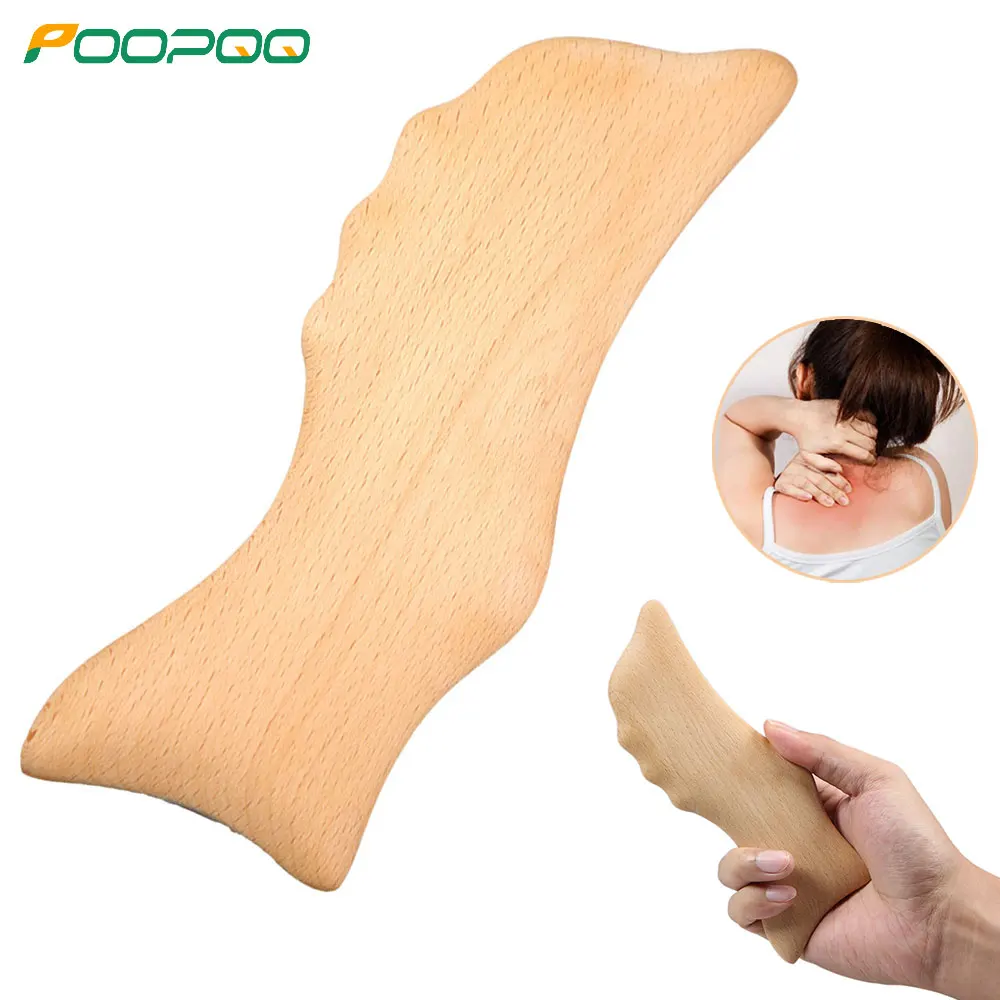 Herramienta de masaje Gua Sha, herramienta de masaje de terapia de madera, herramienta de drenaje linfático, masajeador anticelulítico, tablero de raspado para moldear el cuerpo