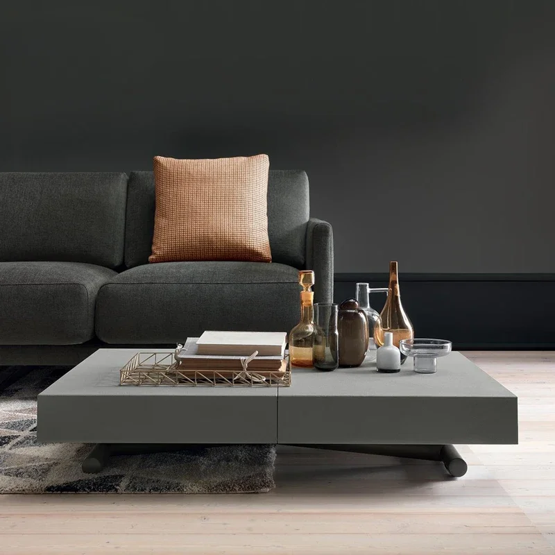 retractable dining table, dual-purpose tea table, movable and folding, pull-out small apartment, push-pull dining table