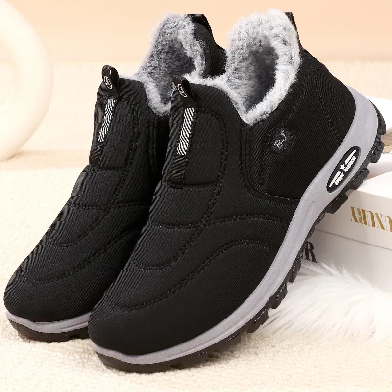 New Winter Snow Boots Outdoor suede anti slip shoes Men Casual Warm Fur Boots Comfortable elderly cotton shoes Zapatos Hombre